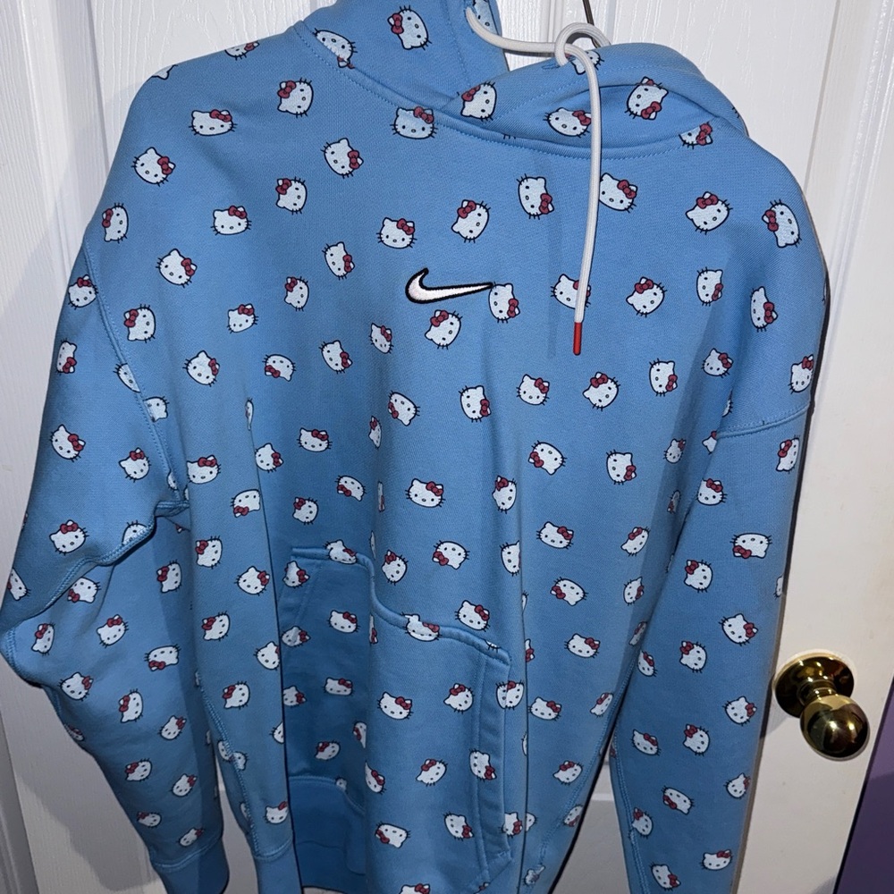 Nike Light Blue Hoodie Hello Kitty limited edition